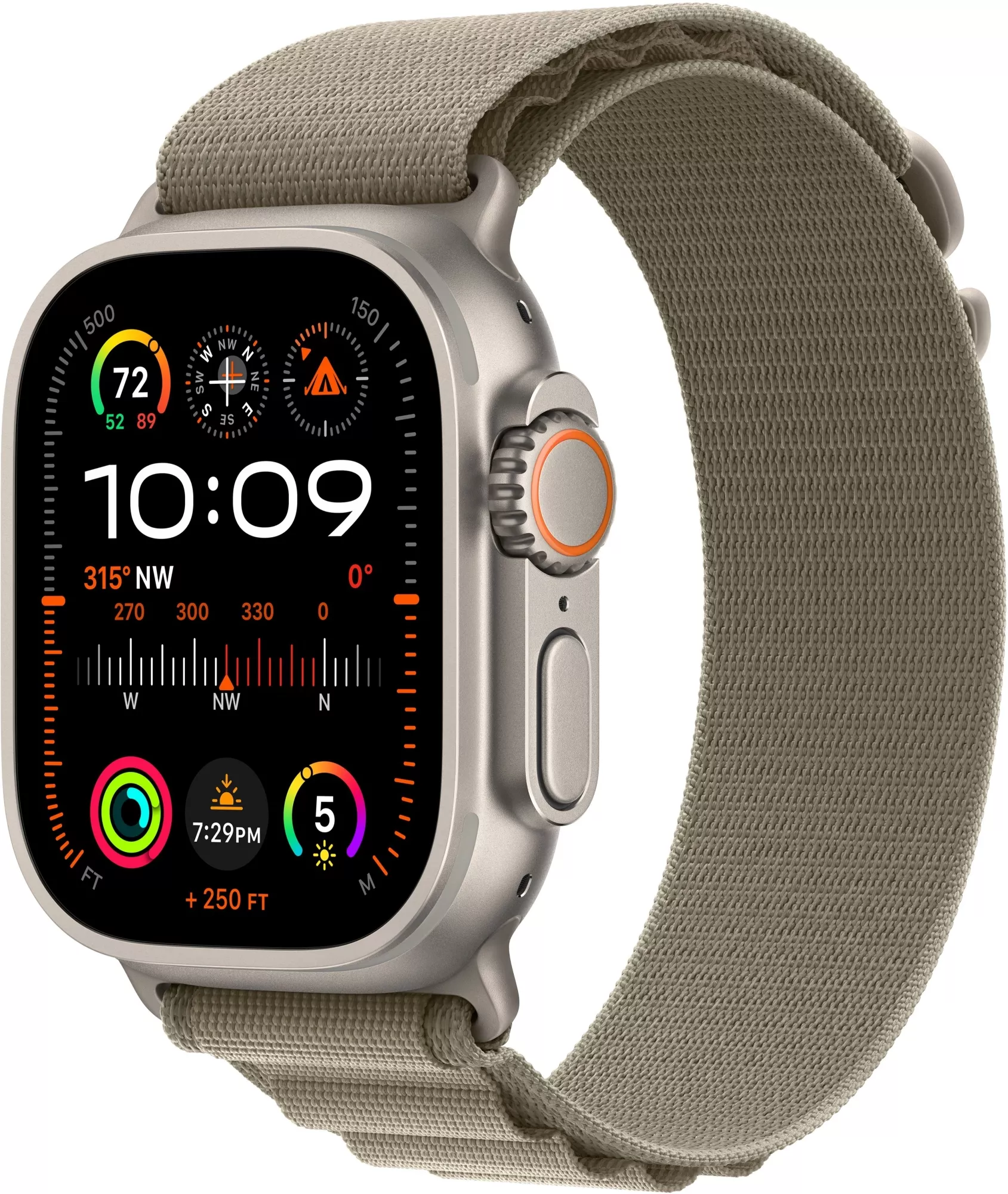 Смарт-часы Apple Watch Ultra 2, 49 мм Titanium Case with Olive Alpine Loop - M
